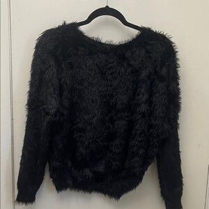 Lisakai Women's Black Fuzzy Sweater Size Small.